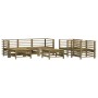 7-teiliges Gartenmöbel-Set mit Kissen aus imprägniertem Kiefernholz von vidaXL, Gartensets - Ref: Foro24-3185842, Preis: 652,...