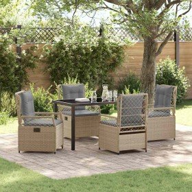 Conjunto de Comedor de Jardín 5 pcs Beige ratán sintético en Conjuntos de jardín | Comprar online en Foro24