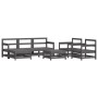 Gartenmöbel-Set 7-teilig und graue Massivholzkissen von vidaXL, Gartensets - Ref: Foro24-3185831, Preis: 655,08 €, Rabatt: %