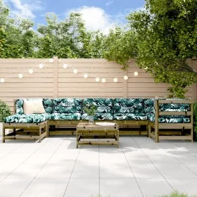 8-piece garden furniture set with impregnated pine wood cushions by vidaXL, Garden sets - Ref: Foro24-3185856, Price: 831,65 ...