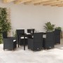 Conjunto de Comedor de Jardín 7 pcs Negro ratán sintético