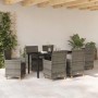 Conjunto de Comedor de Jardín 7 pcs Gris ratán sintético