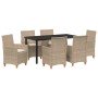 Conjunto de Comedor de Jardín 7 pcs Beige ratán sintético en Conjuntos de jardín | Comprar online en Foro24