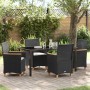 Conjunto de Comedor de Jardín 5 pcs Negro ratán sintético en Conjuntos de jardín | Comprar online en Foro24