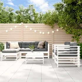7-piece garden furniture set and white solid wood cushions by vidaXL, Garden sets - Ref: Foro24-3185837, Price: 703,77 €, Dis...