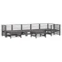 Garden furniture set 8 pieces and gray solid wood cushions by vidaXL, Garden sets - Ref: Foro24-3185859, Price: 894,08 €, Dis...