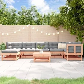 8-piece garden furniture set with Douglas fir wood cushions by vidaXL, Garden sets - Ref: Foro24-3185848, Price: 730,25 €, Di...