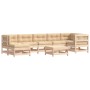 8-piece garden furniture set and solid wood cushions by vidaXL, Garden sets - Ref: Foro24-3185850, Price: 632,68 €, Discount: %
