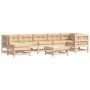 8-piece garden furniture set and solid wood cushions by vidaXL, Garden sets - Ref: Foro24-3185850, Price: 623,09 €, Discount: %
