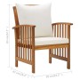 Sillas de jardín con cojines 2 unidades madera maciza acacia de vidaXL, Sillas de jardín - Ref: Foro24-310257, Precio: 189,57...