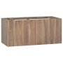 Armario de baño de pared madera maciza de teca 90x39x40 cm en Taquillas y armarios de almacenamiento | Comprar online en Foro24