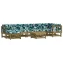 8-piece garden furniture set with impregnated pine wood cushions by vidaXL, Garden sets - Ref: Foro24-3185849, Price: 744,90 ...