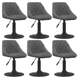 Swivel dining chairs 6 units dark gray velvet by vidaXL, dining chairs - Ref: Foro24-3088803, Price: 338,95 €, Discount: %
