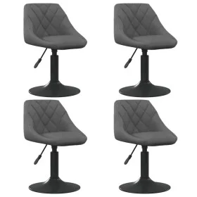Swivel dining chairs 4 units dark gray velvet by vidaXL, dining chairs - Ref: Foro24-3088792, Price: 227,59 €, Discount: %