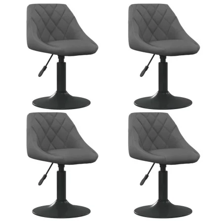 Swivel dining chairs 4 units dark gray velvet by vidaXL, dining chairs - Ref: Foro24-3088792, Price: 227,59 €, Discount: %