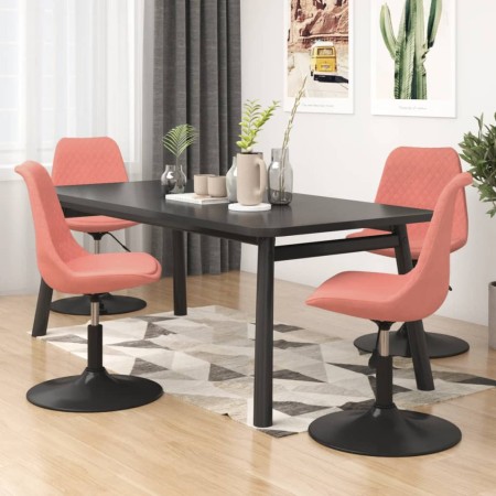 Sillas de comedor giratorias 4 unidades de terciopelo rosa en Sillas de comedor | Comprar online en Foro24