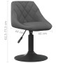 Drehbare Esszimmerstühle, 4 Einheiten, dunkelgrauer Samt von vidaXL, Essstühle - Ref: Foro24-3088792, Preis: 232,09 €, Rabatt: %