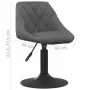 Swivel dining chairs 4 units dark gray velvet by vidaXL, dining chairs - Ref: Foro24-3088792, Price: 227,59 €, Discount: %