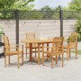 Conjunto de Comedor de Jardín 5 pcs Marrón