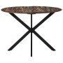 Mesa de comedor madera maciza reciclada y acero 110x78 cm