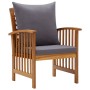 Gartenstühle mit Kissen, 2 Stück Massivholz Akazie von vidaXL, Gartenstühle - Ref: Foro24-310258, Preis: 198,33 €, Rabatt: %