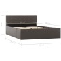 Cama canapé hidráulica cuero sintético gris 120x200 cm de vidaXL, Camas y somieres - Ref: Foro24-285524, Precio: 339,08 €