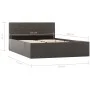 Cama canapé hidráulica cuero sintético gris 120x200 cm de vidaXL, Camas y somieres - Ref: Foro24-285524, Precio: 326,62 €, De...