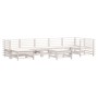 8-teiliges Gartenmöbel-Set und Kissen Massivholz weiß von vidaXL, Gartensets - Ref: Foro24-3185858, Preis: 875,50 €, Rabatt: %