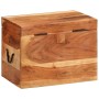 Caja de almacenaje madera maciza de acacia 39x28x31 cm