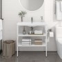 Estructura de lavabo de hierro blanco 79x38x83 cm en Tocadores de baño | Comprar online en Foro24