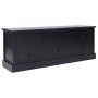 Mueble para TV madera maciza de paulownia negro 108x30x40 cm en Muebles TV | Comprar online en Foro24