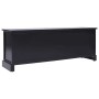 Mueble para TV madera maciza de paulownia negro 108x30x40 cm en Muebles TV | Comprar online en Foro24