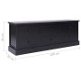 Mueble para TV madera maciza de paulownia negro 108x30x40 cm en Muebles TV | Comprar online en Foro24