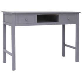 Escritorio de madera maciza de Paulownia gris 108x45x76 cm Escritorio de madera maciza de Paulownia gris 108x45x76 cm
