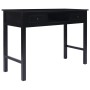Escritorio de madera maciza de Paulownia negro 108x45x76 cm en Escritorios | Comprar online en Foro24