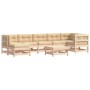 8-piece garden furniture set and solid wood cushions by vidaXL, Garden sets - Ref: Foro24-3185871, Price: 640,19 €, Discount: %