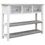 Aparador madera maciza de paulownia gris antiguo 108x30x76 cm
