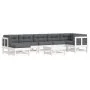 Garden furniture set 8 pieces and white solid wood cushions by vidaXL, Garden sets - Ref: Foro24-3185865, Price: 678,05 €, Di...