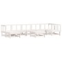 Gartenmöbel-Set 8-teilig und weiße Massivholzkissen von vidaXL, Gartensets - Ref: Foro24-3185865, Preis: 694,83 €, Rabatt: %