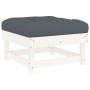 Gartenmöbel-Set 8-teilig und weiße Massivholzkissen von vidaXL, Gartensets - Ref: Foro24-3185865, Preis: 694,83 €, Rabatt: %