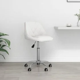 Drehbarer Bürostuhl aus weißem Kunstleder von vidaXL, Bürostühle - Ref: Foro24-335189, Preis: 96,45 €, Rabatt: %