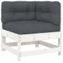 Juego de muebles jardín 8 pzas y cojines madera maciza blanco de vidaXL, Conjuntos de jardín - Ref: Foro24-3185851, Precio: 6...