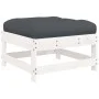 Garden furniture set 8 pieces with solid wood white cushions by vidaXL, Garden sets - Ref: Foro24-3185851, Price: 653,47 €, D...