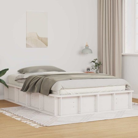 Estructura de cama con almacenamiento Blanco 210 x 118 x 30 cm