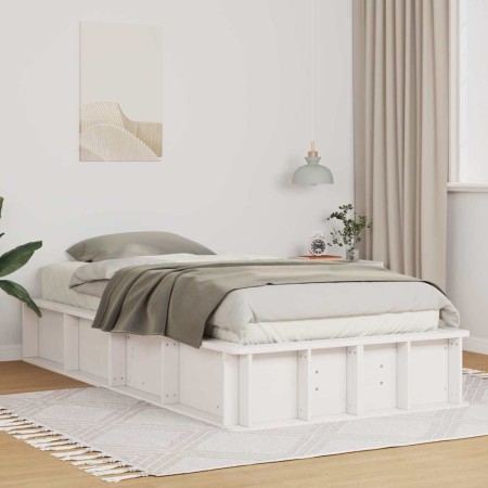 Estructura de cama con almacenamiento Blanco 210 x 118 x 30 cm
