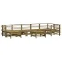 8-piece garden furniture set with impregnated pine wood cushions by vidaXL, Garden sets - Ref: Foro24-3185863, Price: 812,47 ...