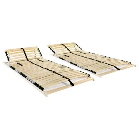 Slatted bed bases with 28 slats 7 zones 2 units 70x200 cm by vidaXL, Beds and slatted bases - Ref: Foro24-3051415, Price: 174...