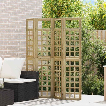 Pantalla de privacidad Manual 4 pcs Marrón 160 x 180 cm