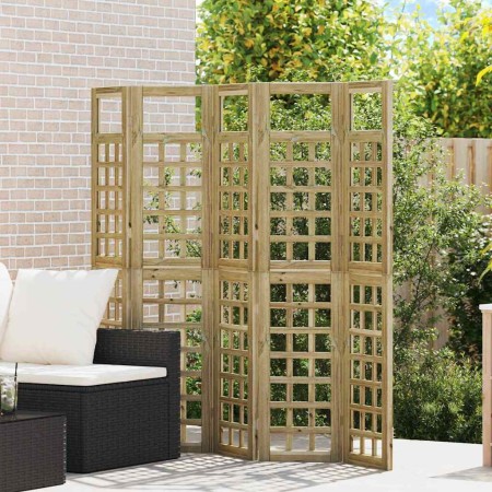 Pantalla de privacidad Manual 5 pcs Marrón 200 x 180 cm