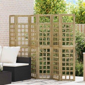 Pantalla de privacidad Manual 6 pcs Marrón 240 x 180 cm